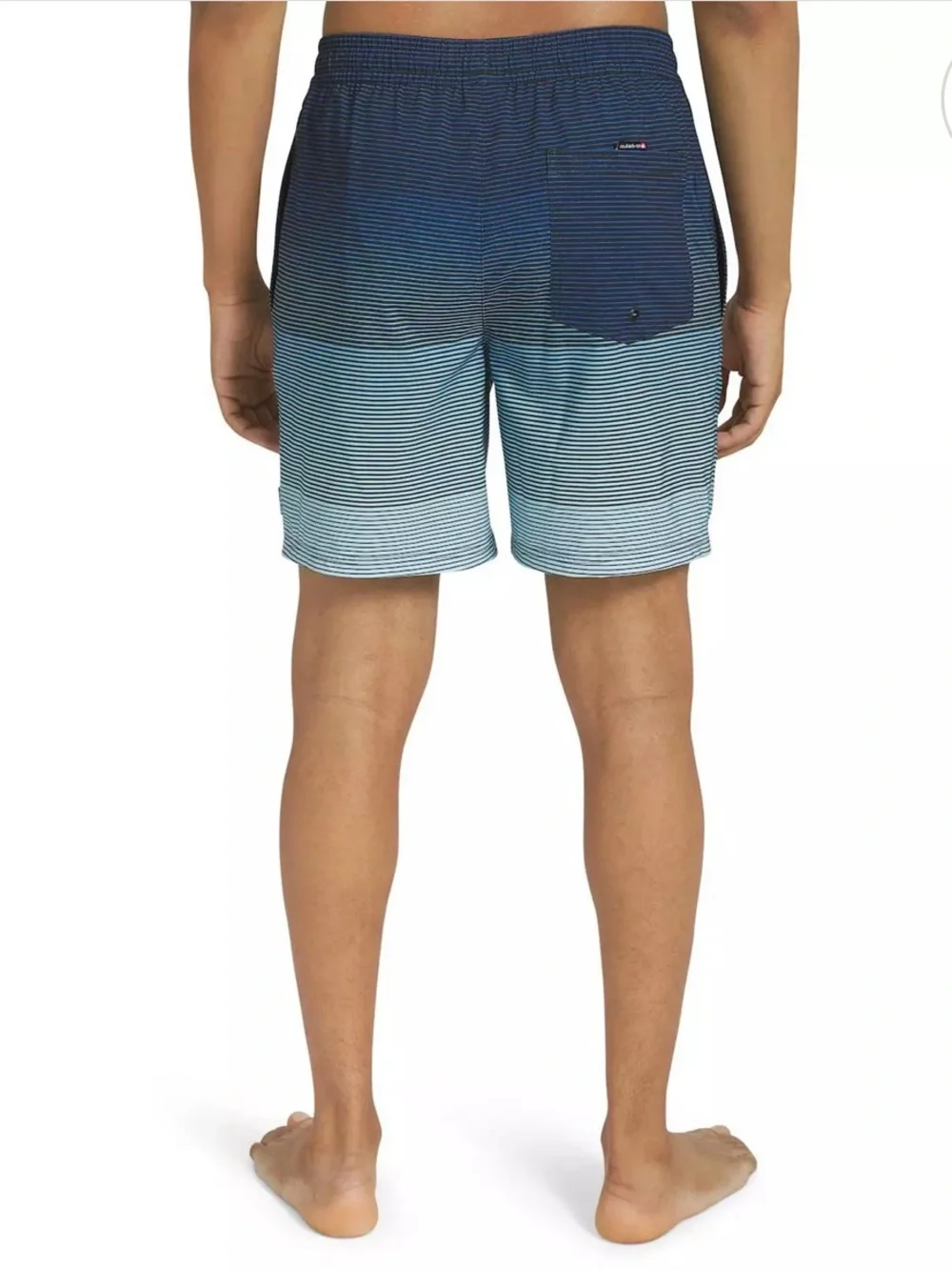 Quiksilver Blue Ombre Stripe Swim Trunks Waist 36